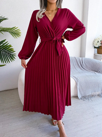 Marisol | Stijlvolle Geplooide Maxi-jurk