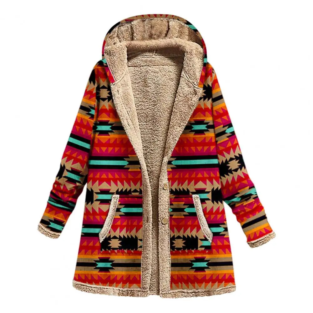 Zoe | Stijlvolle jas met geometrische print