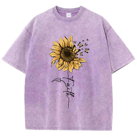 Nova | Oversized t-shirt met zonnebloemprint