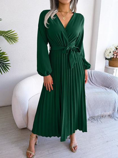 Marisol | Stijlvolle Geplooide Maxi-jurk