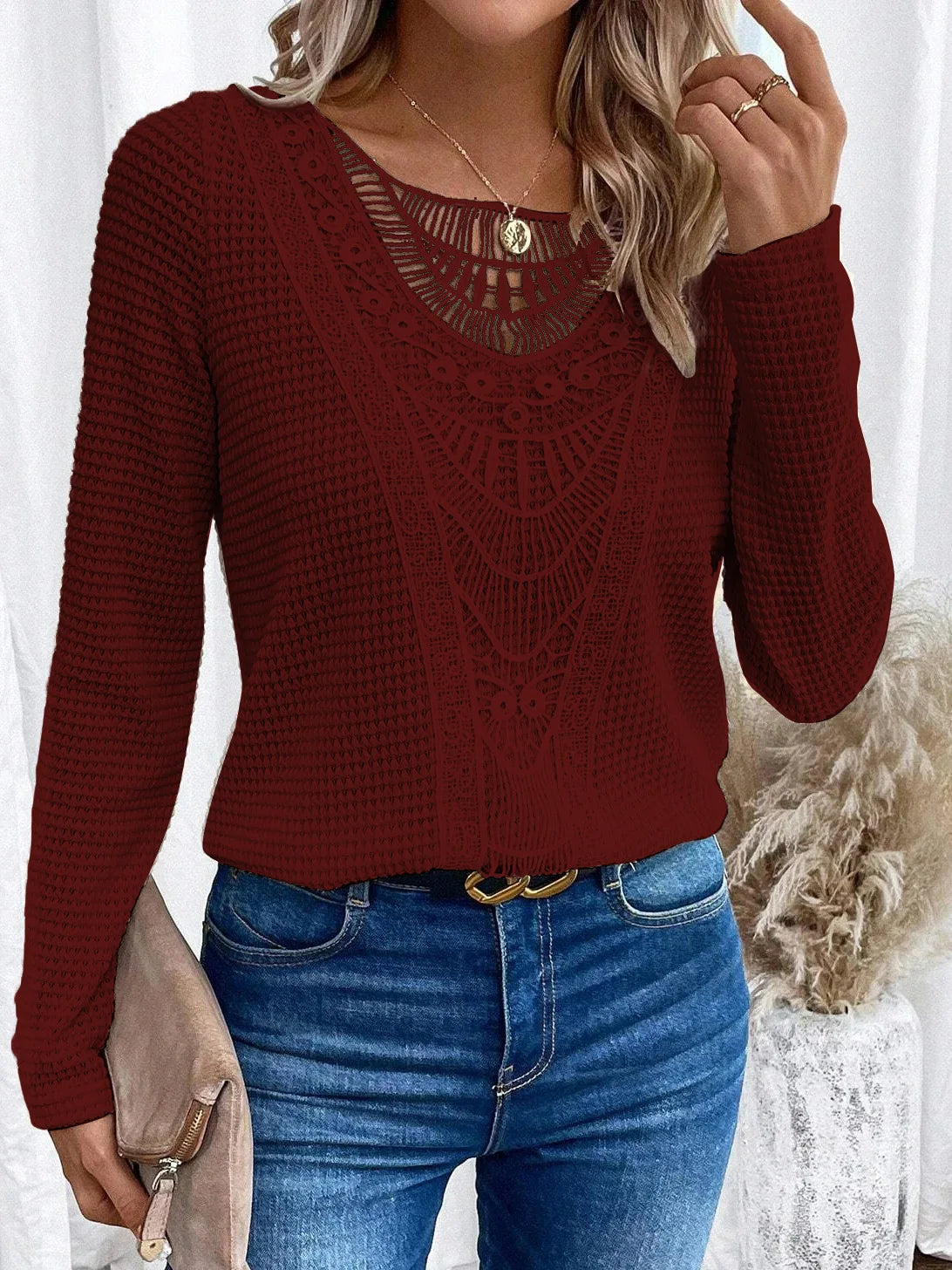 Mel | Trui met boho patroon
