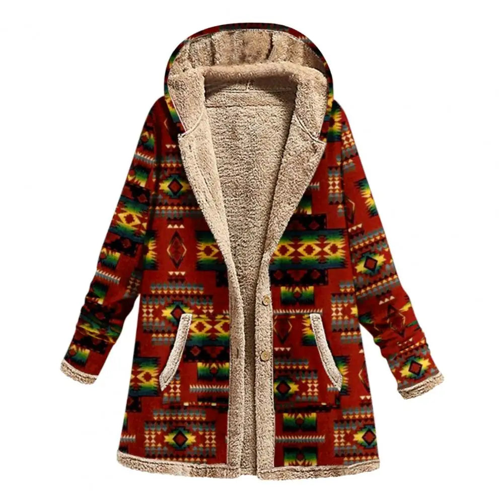 Zoe | Stijlvolle jas met geometrische print