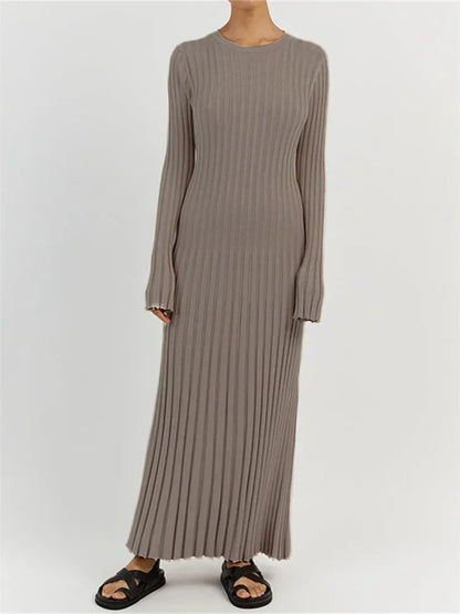 Caroline | Geribbelde Maxi Jurk