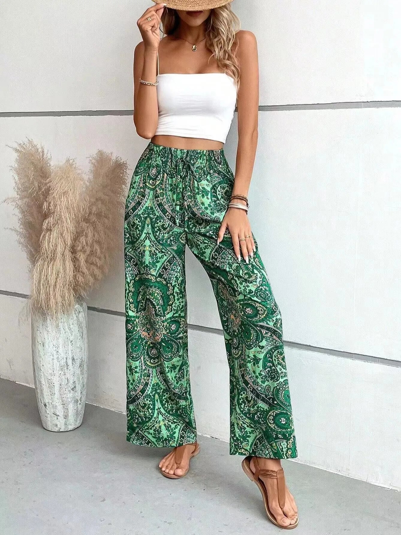 Analyn | Bohemian wijdvallende broek