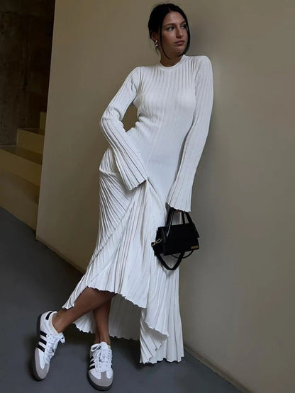 Caroline | Geribbelde Maxi Jurk