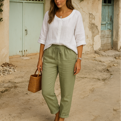 Eloise | Zomerse broek met linnen