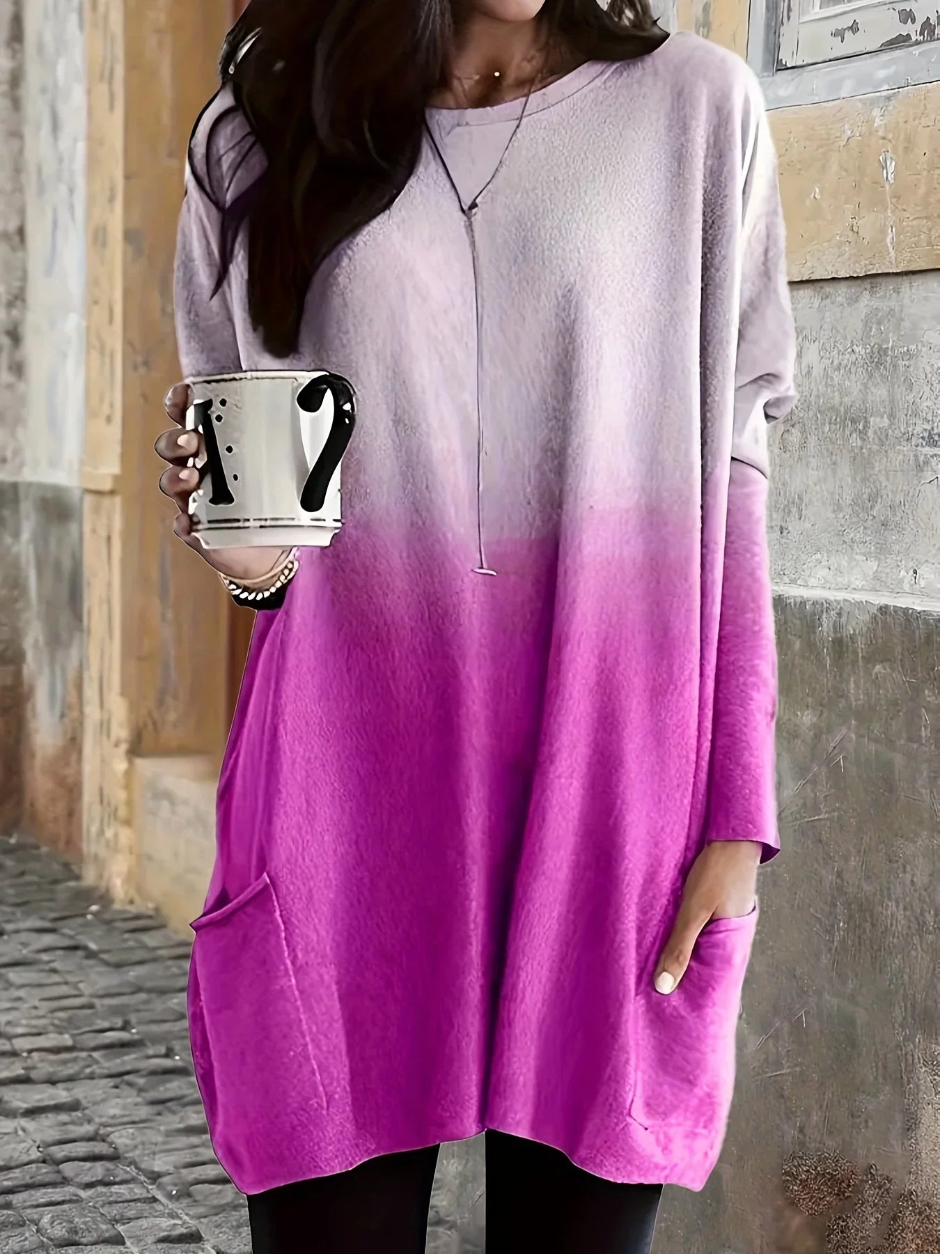 Isolde | Elegante Gradient Lange Mouwen Top