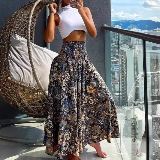 Delila | Boho maxi-rok met paisley-print