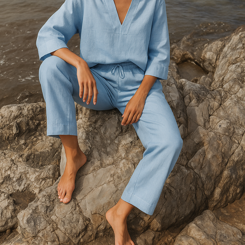 Surya | Elegante blouse met linnen