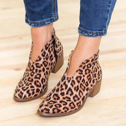 Laura | Elegante V-Cut Dames Enkellaarsjes
