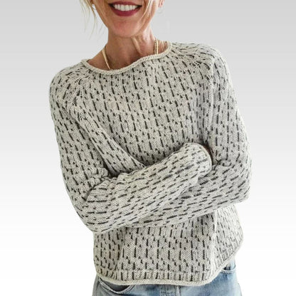 Victoria | Elegante Grijze Trui met Bootneck