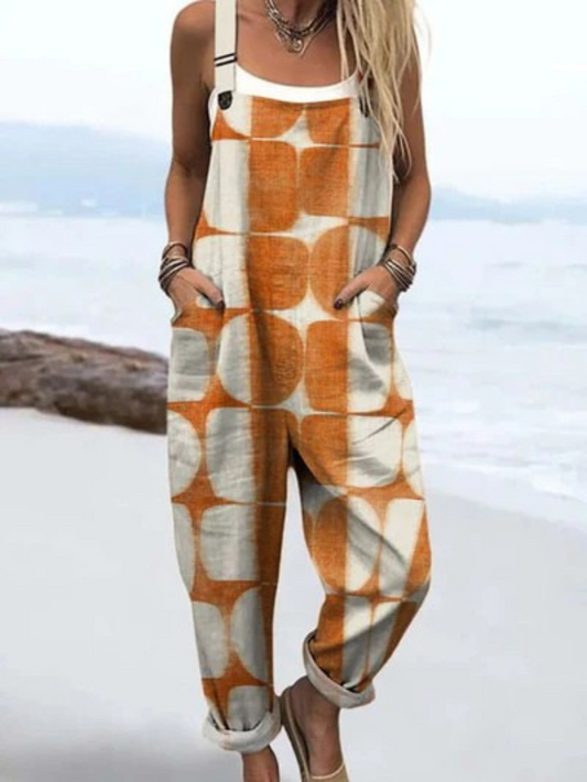 Freya | Retro Zonneburst Losse Overalls
