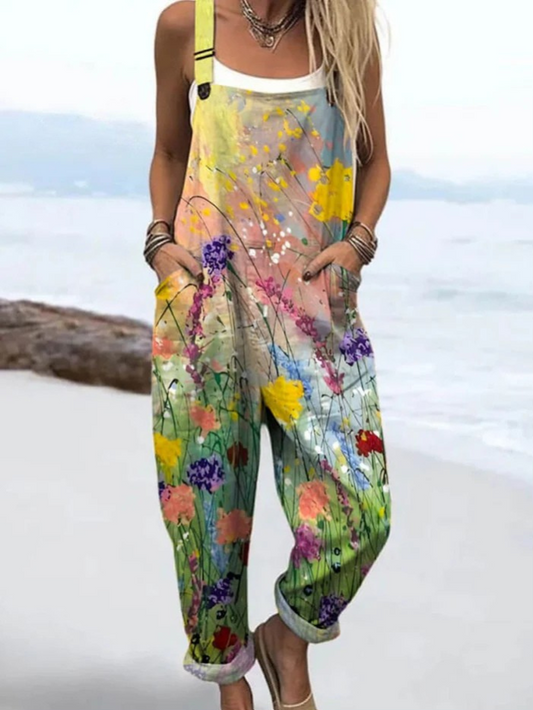 Meadow | Geschilderde Wilde Bloemen Overalls