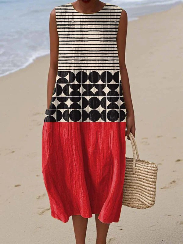 Layla | Mouwloze Midi-jurk