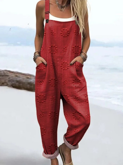 Fern | Retro Groene Sunburst Overalls
