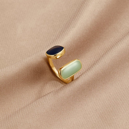 Omhulde Ring met Aquamarijn