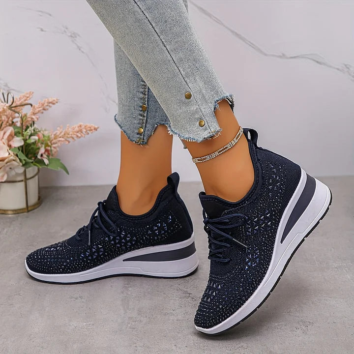 Giselle – Orthopedische Sneakers met Sprankelende Strassstenen