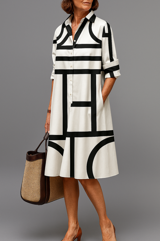 Brigitte | Luxe Midi Jurk voor een Moeiteloze Elegant