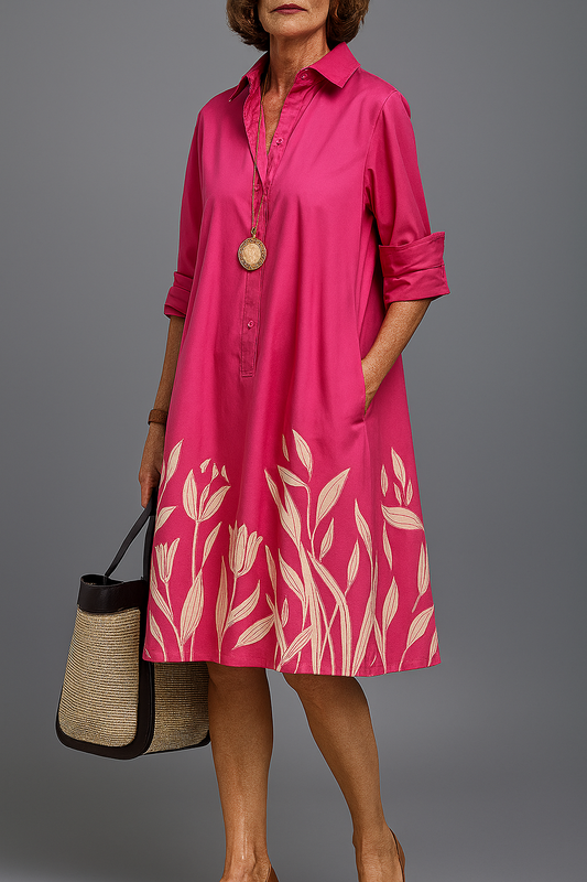 Liane | Luxe Midi-jurk voor een Moeiteloze Elegantie