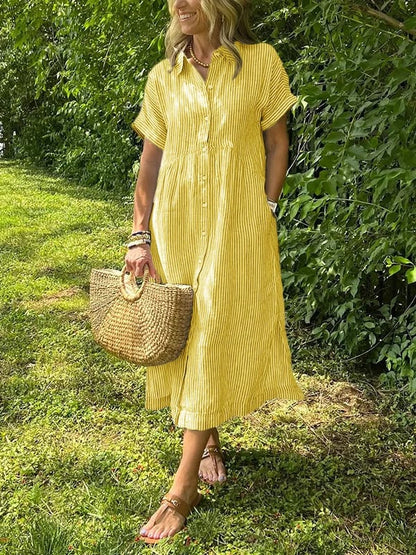 Angela | Gestreepte Maxi-Jurk