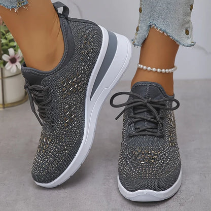 Giselle – Orthopedische Sneakers met Sprankelende Strassstenen