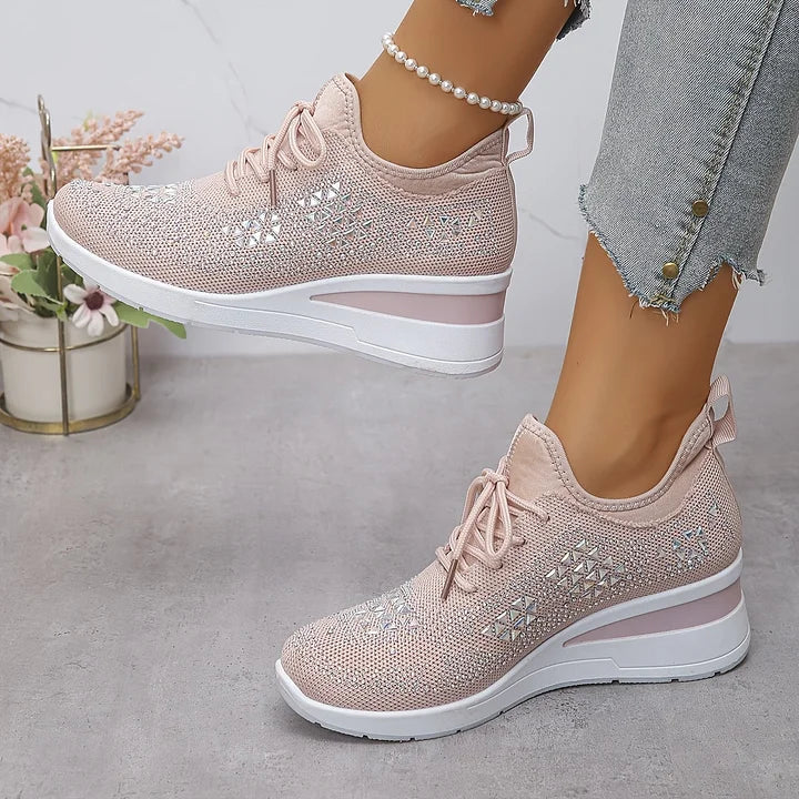 Giselle – Orthopedische Sneakers met Sprankelende Strassstenen