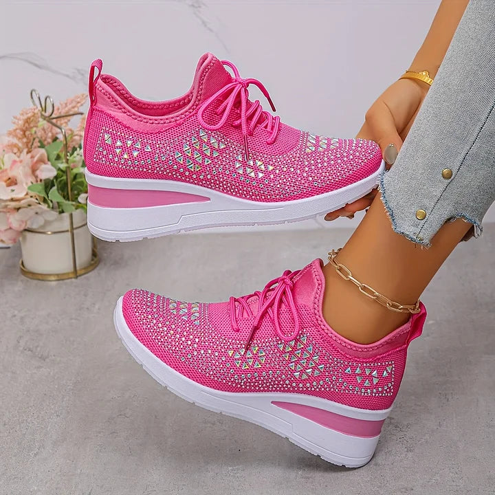 Giselle – Orthopedische Sneakers met Sprankelende Strassstenen