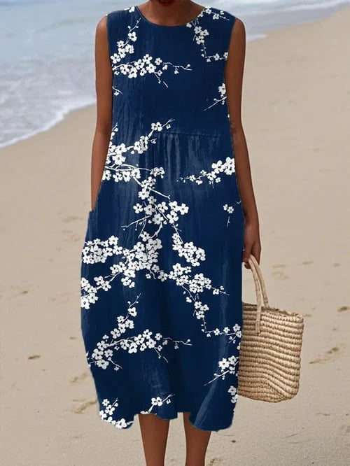 Tess | Bloemenprint Midi Jurk