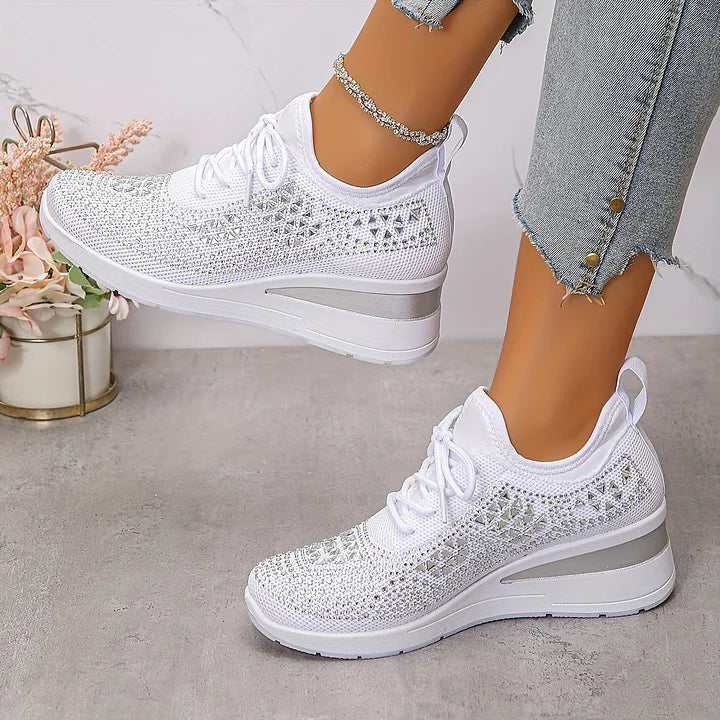 Giselle – Orthopedische Sneakers met Sprankelende Strassstenen