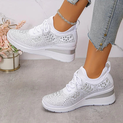 Giselle – Orthopedische Sneakers met Sprankelende Strassstenen