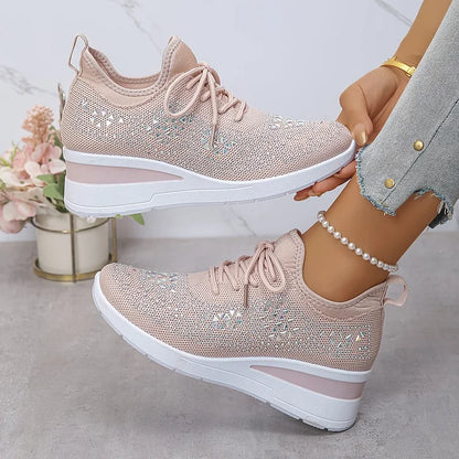 Giselle – Orthopedische Sneakers met Sprankelende Strassstenen