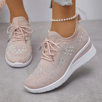Giselle – Orthopedische Sneakers met Sprankelende Strassstenen