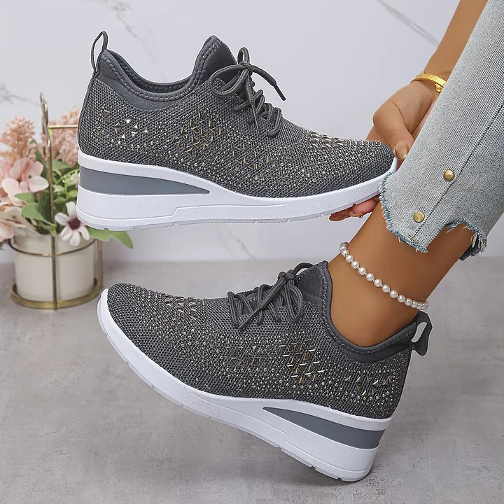 Giselle – Orthopedische Sneakers met Sprankelende Strassstenen