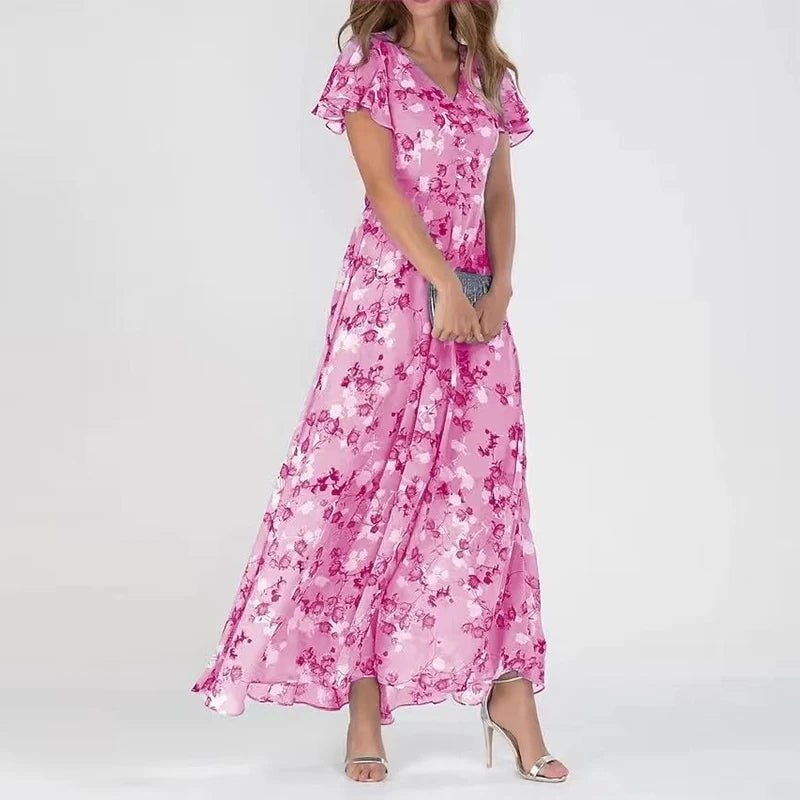 Kaitlyn | Elegante gebloemde maxi jurk