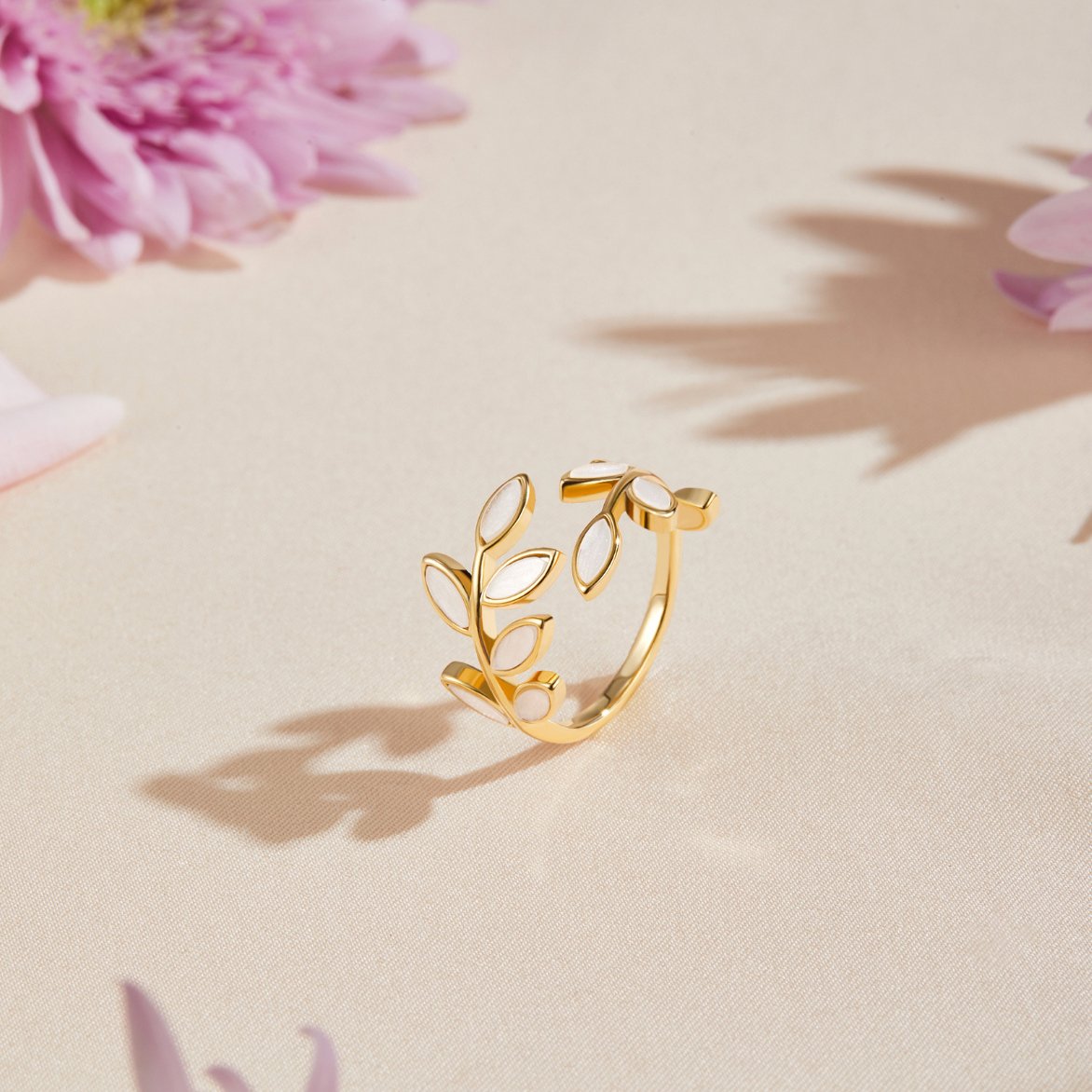 Gouden Blad Ring