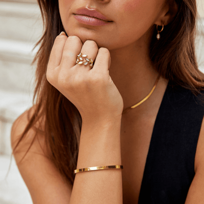 Gouden Blad Ring