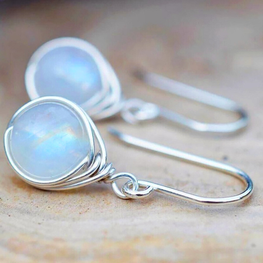 Vintage Oorbellen met Maansteen