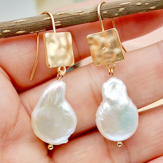 Vintage Oorbellen met Zoetwaterparels