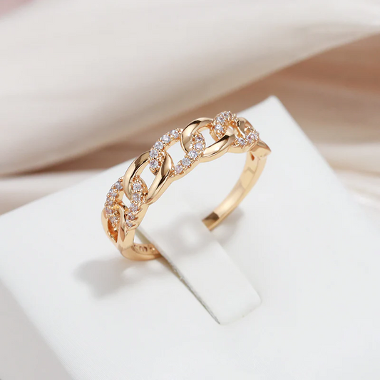Elegante Ring met Gouden Ketting