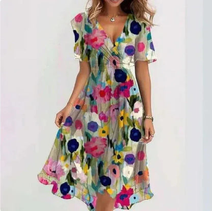 Jennifer | V-hals midi-jurk