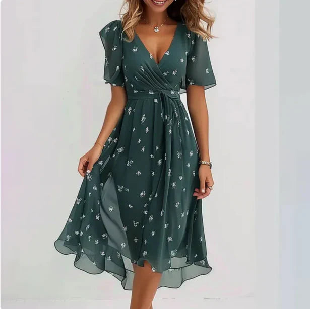 Jennifer | V-hals midi-jurk