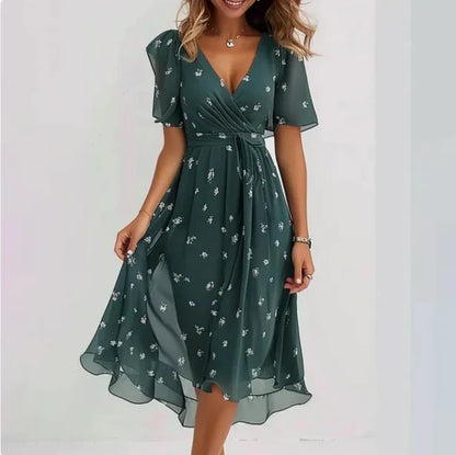 Jennifer | V-hals midi-jurk