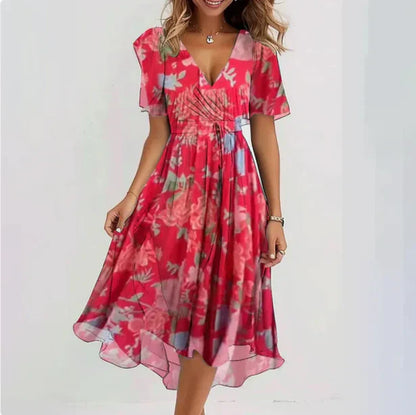 Jennifer | V-hals midi-jurk