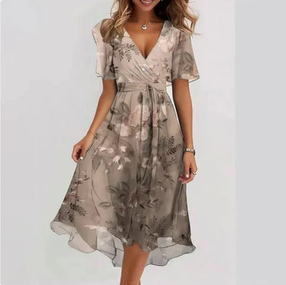 Jennifer | V-hals midi-jurk