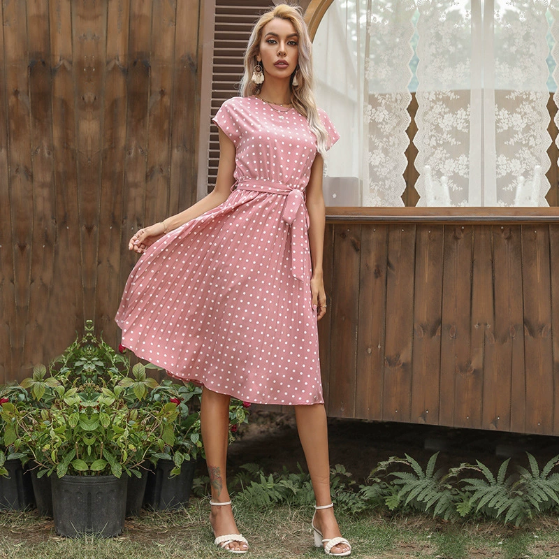 Shania | Sierlijke polkadot jurk