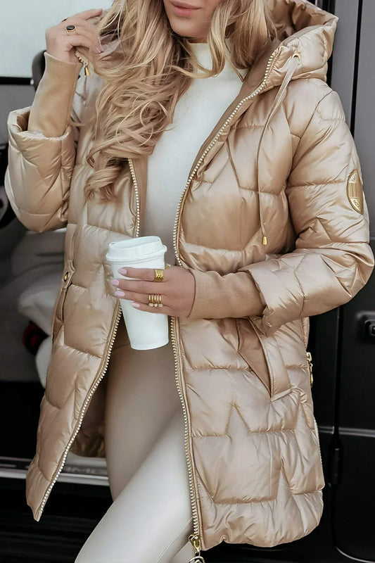 Astrid  | Elegante winterjas met capuchon en voering
