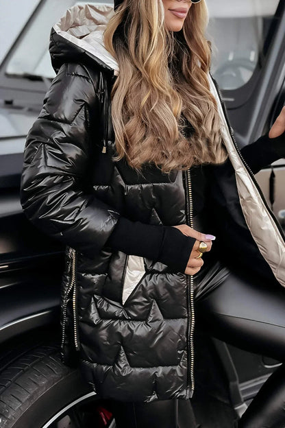 Astrid  | Elegante winterjas met capuchon en voering