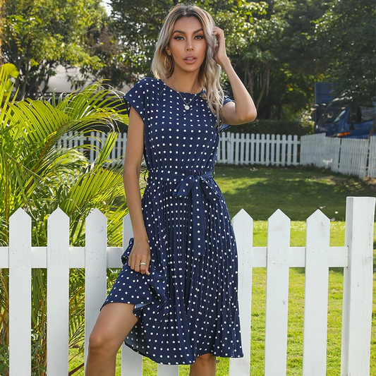 Shania | Sierlijke polkadot jurk