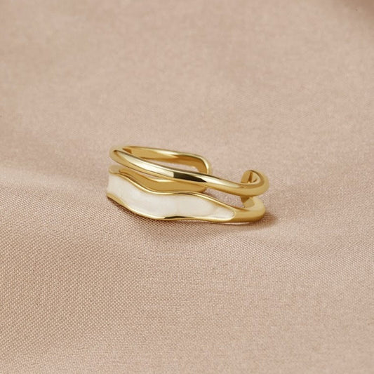 Gouden Sahara Ring met Lagen