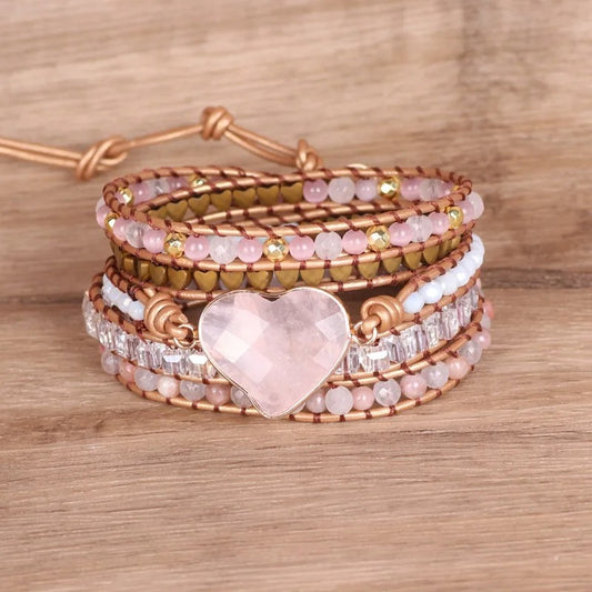 Amélie | Hartvormige Kralen Bohemian Armband